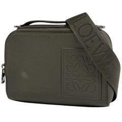 ロエベ クロスボディ カメラバッグ ミニ 2WAY ショルダーバッグ アナグラム ハンドバッグ レザー カーキ レディース ブランドバッグ・小物 【中古】brbag