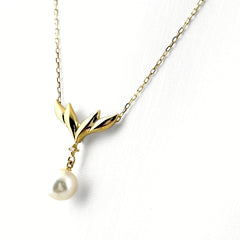 ミキモト パール デザインネックレス ネックレス K18 パール ダイヤモンド レディース ブランドジュエリー 【中古】brjwl