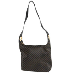 セリーヌ マカダム柄 ショルダーバッグ ワンショルダー サークルロゴ ショルダーバッグ コーティングキャンバス ブラック ブラウン レディース ブランドバッグ・小物 【中古】brbag