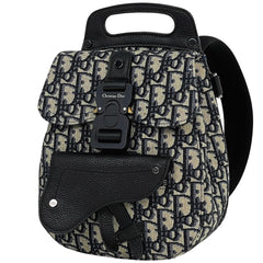 クリスチャンディオール ギャロップ リュックサック バックパック デイパック トロッター オブリーク リュック キャンバス ブラック レディース ブランドバッグ・小物 【中古】brbag