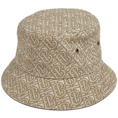 バーバリー ロゴ バケットハット TBモノグラム 帽子 リネン コットン その他 ベージュ レディース ブランドアパレル 【中古】brapp