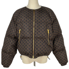 セリーヌ トリオンフ ダウンジャケット ジャンバー ブルゾン アウター ダウンジャケット ブラウン レディース ブランドアパレル 【中古】brapp