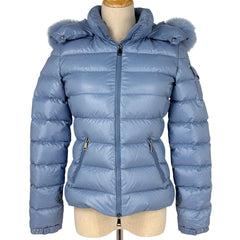 モンクレール バディファー ダウンジャケット BADYFUR 防寒 ダブルジップ アウター ダウンジャケット ブルー レディース ブランドアパレル 【中古】brapp