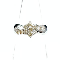 メレダイヤ デザインリング リング 14号 Pt900 ダイヤモンド レディース ノンブランドジュエリー 【中古】nbjwl