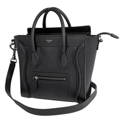 セリーヌ ラゲージ ナノショッパー 2WAY ショルダーバッグ ハンドバッグ レザー ブラック レディース ブランドバッグ・小物 【中古】brbag