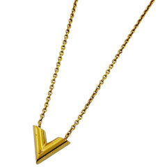 ルイ・ヴィトン エセンシャル V ネックレス ロゴ ネックレス GP ゴールド レディース ブランドアクセサリー 【中古】bracc