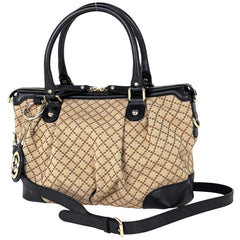 グッチ ディアマンテ スーキー ハンドバッグ 2WAY ショルダーバッグ ハンドバッグ キャンバス ブラウン ブラック 247902 レディース ブランドバッグ・小物 【中古】brbag