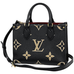 ルイ・ヴィトン オンザゴー PM バイカラー 2WAY ショルダーバッグ トートバッグ モノグラムアンプラント ブラック ベージュ M45659 レディース ブランドバッグ・小物 【中古】brbag