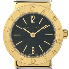 ブルガリ ブルガリブルガリ トゥボガス BB232T 腕時計 SS YG クォーツ ブラック レディース 時計 【中古】wtcbb