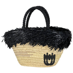 ミュウ ミュウ ロゴ ハンドバッグ かごバッグ ハンドバッグ ラフィア ベージュ 5BG209 レディース ブランドバッグ・小物 【中古】brbag