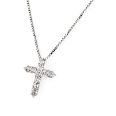 クロスモチーフ デザインネックレス ネックレス Pt900 Pt850 ダイヤモンド レディース ノンブランドジュエリー 【中古】nbjwl