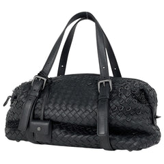 ボッテガヴェネタ モンテーニュ ハンドバッグ イントレチャート ハンドバッグ レザー ブラック レディース ブランドバッグ・小物 【中古】brbag