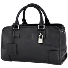 ロエベ アマソナ 28 アナグラム ロゴ ハンドバッグ レザー ブラック レディース ブランドバッグ・小物 【中古】brbag