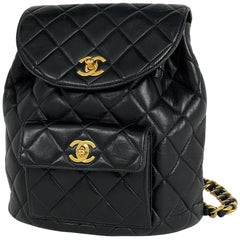 シャネル ココマーク チェーン リュックサック マトラッセ リュック レザー ブラック レディース ブランドバッグ・小物 【中古】brbag