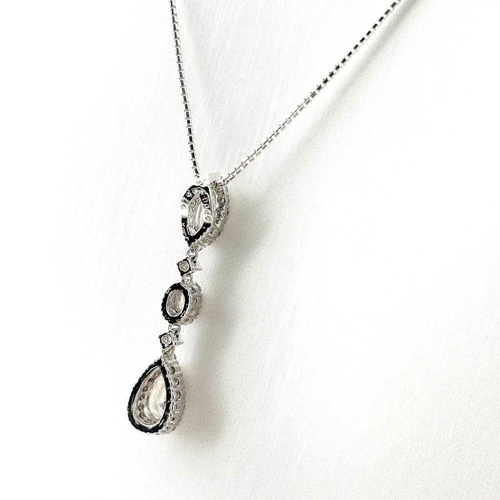 ダイヤモンド デザインネックレス ネックレス K18 WG 750 ダイヤモンド デザインネックレス ネックレス K18 WG 750
