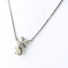 メレダイヤ デザインネックレス ネックレス Pt850 ダイヤモンド レディース ノンブランドジュエリー 【中古】nbjwl