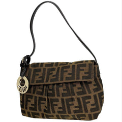 フェンディ ズッカ柄 ハンドバッグ ロゴ キャンバス ブラウン 8BK070 レディース ブランドバッグ・小物 【中古】brbag