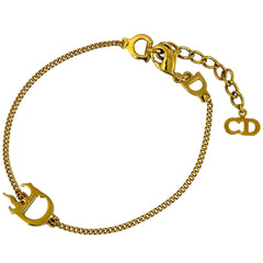 クリスチャンディオール ロゴ ブレスレット 腕輪 ブレスレット GP ゴールド レディース ブランドアクセサリー 【中古】bracc