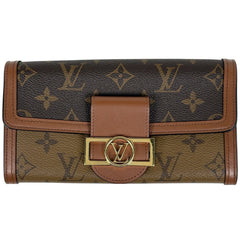 ルイ・ヴィトン ポルトフォイユ サラ ドーフィーヌ 二つ折り 長財布 モノグラムリバース ブラウン M46645 レディース ブランドバッグ・小物 【中古】brbag
