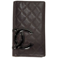 シャネル カンボンライン 二つ折り長財布 ココマーク 長財布 レザー ブラウン レディース ブランドバッグ・小物 【中古】brbag