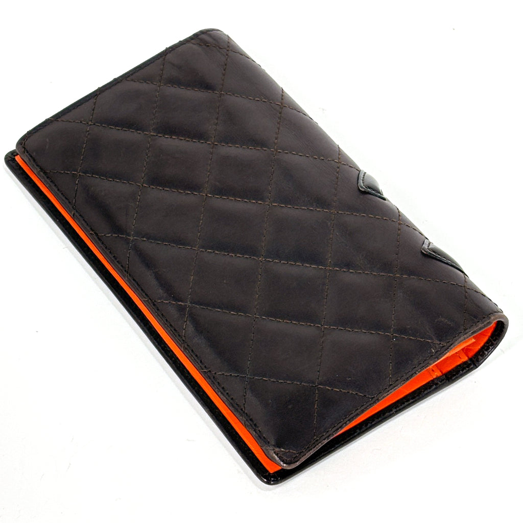 シャネル カンボンライン 二つ折り長財布 ココマーク 長財布 レザー