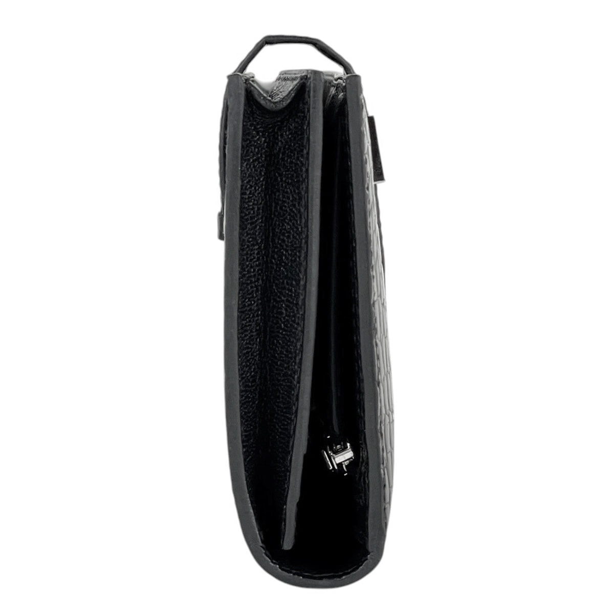 エルメス ベアン スフレ Hロゴ 二つ折り 長財布 アリゲーター ブラック