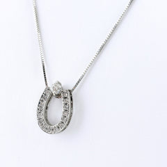 メレダイヤ デザインネックレス ネックレス K18 WG ダイヤモンド レディース ノンブランドジュエリー 【中古】nbjwl