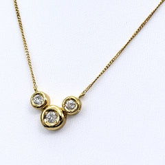 メレダイヤ デザインネックレス ネックレス K18 ダイヤモンド レディース ノンブランドジュエリー 【中古】nbjwl