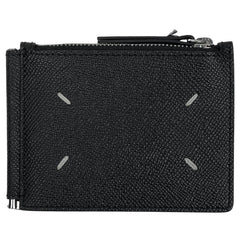 メゾン マルジェラ ロゴ 二つ折り財布 マネークリップ カードケース コインケース 二つ折り財布 レザー ブラック P4745 メンズ ブランドバッグ・小物 【中古】brbag