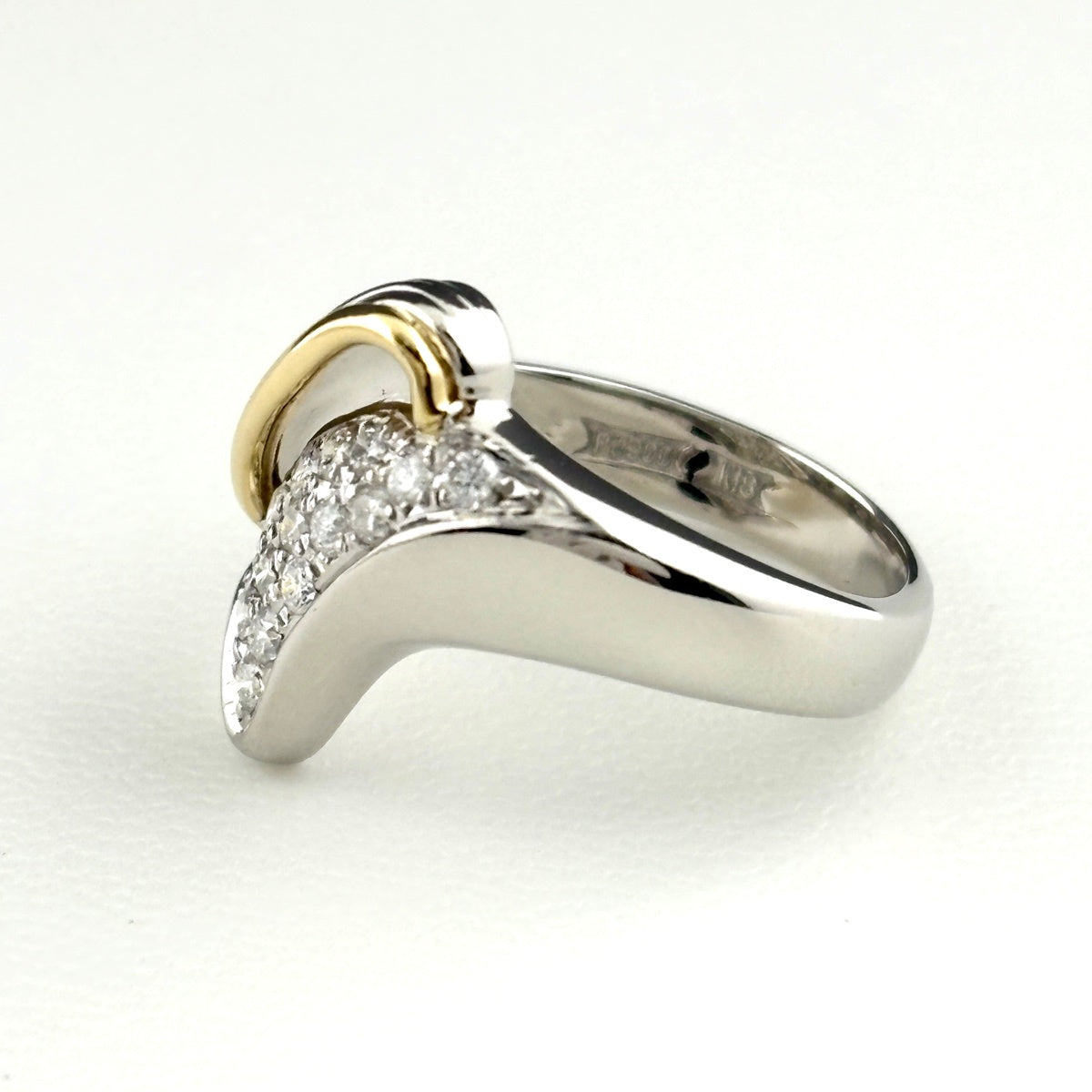 メレダイヤ デザインリング リング 12.5号 Pt900 K18 ダイヤモンド