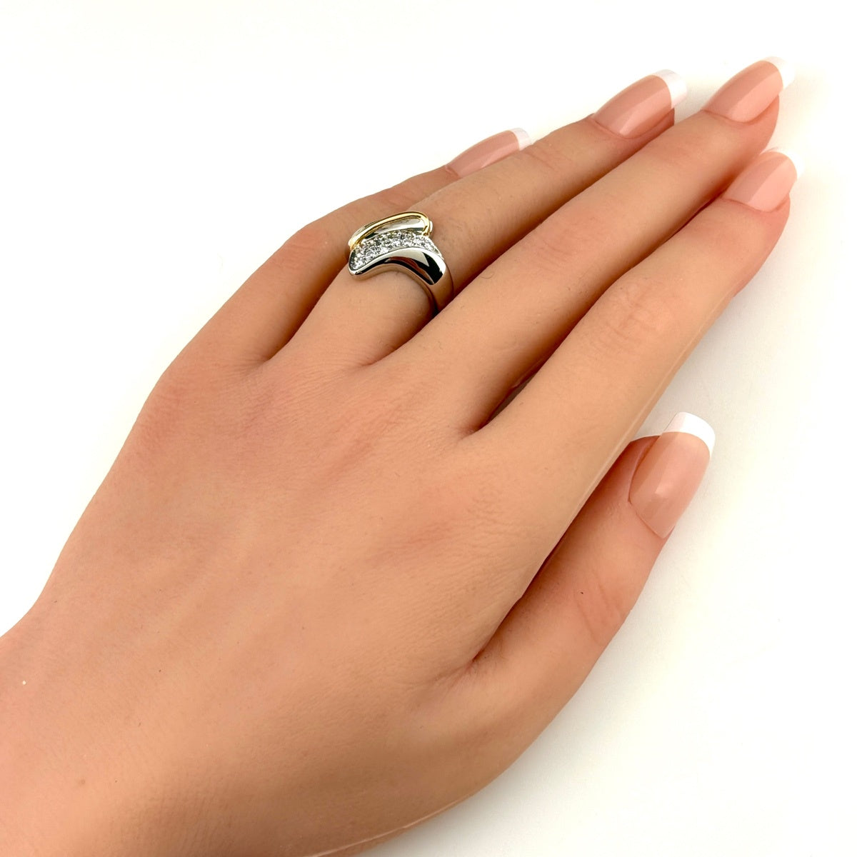 メレダイヤ デザインリング リング 12.5号 Pt900 K18 ダイヤモンド