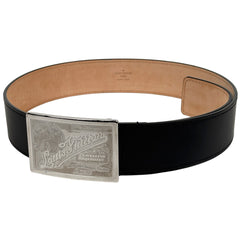 ルイ・ヴィトン サンチュール ジーンズ ロゴ ベルト レザー ブラック メンズ ブランドバッグ・小物 【中古】brbag