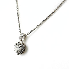 ダイヤモンド デザインネックレス ネックレス Pt900 Pt850 ダイヤモンド レディース ノンブランドジュエリー 【中古】nbjwl