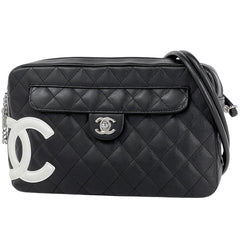 シャネル カンボンライン ショルダーバッグ ココマーク マトラッセ ショルダーバッグ レザー ブラック レディース ブランドバッグ・小物 【中古】brbag