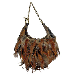 フェンディ ロゴ チェーン ショルダーバッグ ハンドバッグ ショルダーバッグ レザー ブラウン 8BR341 レディース ブランドバッグ・小物 【中古】brbag