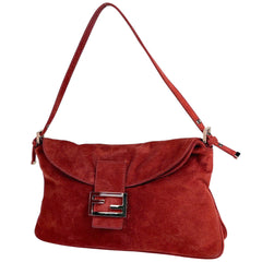 フェンディ ズッカロゴ ショルダーバッグ ハンドバッグ ショルダーバッグ スエード レッド 8BR002 レディース ブランドバッグ・小物 【中古】brbag