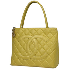 シャネル 復刻トート ハンドバッグ ココマーク トートバッグ キャビアスキン イエロー A01804 レディース ブランドバッグ・小物 【中古】brbag
