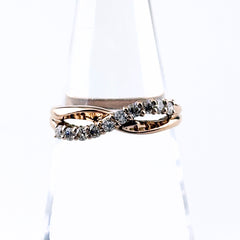 ダイヤモンド デザインリング リング 10.5号 K18 ダイヤモンド レディース ノンブランドジュエリー 【中古】nbjwl