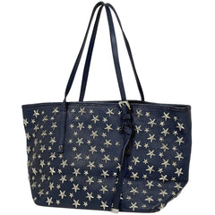 ジミーチュウ サシャ トートバッグ スタースタッズ S トートバッグ レザー ネイビー レディース ブランドバッグ・小物 【中古】brbag