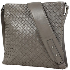 ボッテガヴェネタ イントレチャート ショルダーバッグ レザー グレージュ レディース ブランドバッグ・小物 【中古】brbag