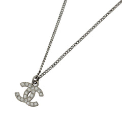 シャネル ココマーク ラインストーン ネックレス ネックレス シルバーメッキ レディース ブランドアクセサリー 【中古】bracc