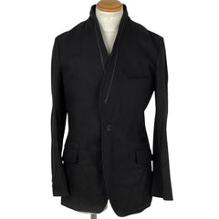 ワイスリー ノーカラー コート アディダス ヨウジヤマモト アウター その他コート ウール ナイロン ブラック メンズ ブランドアパレル 【中古】brapp