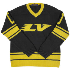 ルイ・ヴィトン LVインタルシアフットボール ニット Amen Break セーター トップス ニット ブラック イエロー メンズ ブランドアパレル 【中古】brapp