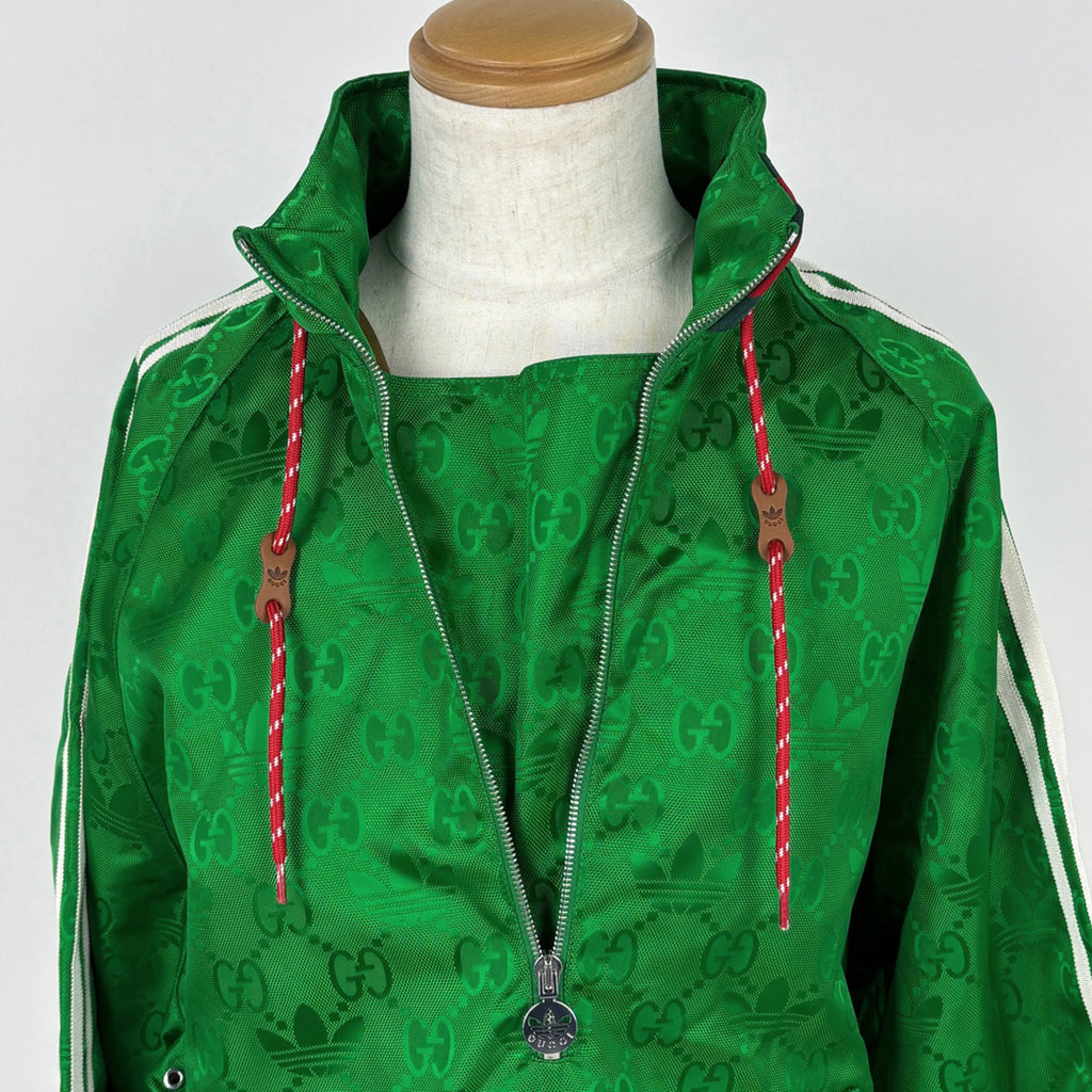 グッチ マクロGG ナイロンジャケット アディダスコラボ GG柄 ハーフ