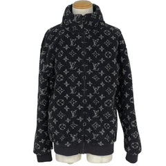 ルイ・ヴィトン モノグラム フリース ジップアップジャケット ボア アウター ブルゾン ポリエステル ブラック メンズ ブランドアパレル 【中古】brapp