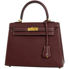 エルメス ケリー25 ハンドバッグ シェーブル W レディース ブランドバッグ・小物 【中古】brbag