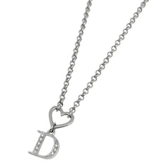 クリスチャンディオール ロゴ ネックレス シルバーメッキ レディース ブランドアクセサリー 【中古】bracc
