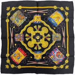 エルメス カレ40 LES TAMBOURS スカーフ シルク レディース ブランドバッグ・小物 【中古】brbag