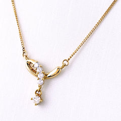 メレダイヤ デザインネックレス ネックレス K18 ダイヤモンド レディース ノンブランドジュエリー 【中古】nbjwl