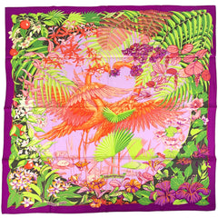 エルメス カレ90 Flamingo Party スカーフ シルク レディース ブランドバッグ・小物 【中古】brbag